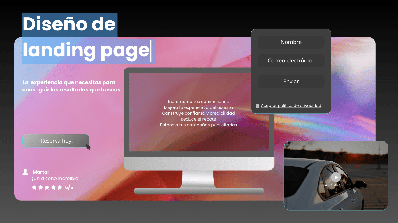 diseño de landing page